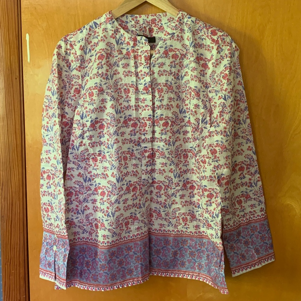 J. Crew Tunic in Iris Block Print NWT